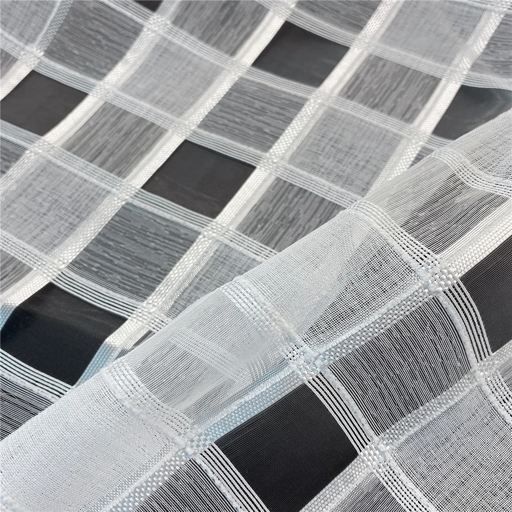 New Style Square Jacquard Organza Tulle Fabric for Garments